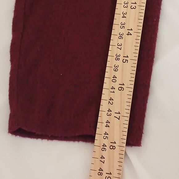 Apt. 9 Women’s L Burgundy Sweater Dress Knit Long Sleeve Wrap Tie Waist NWT - Picture 15 of 15